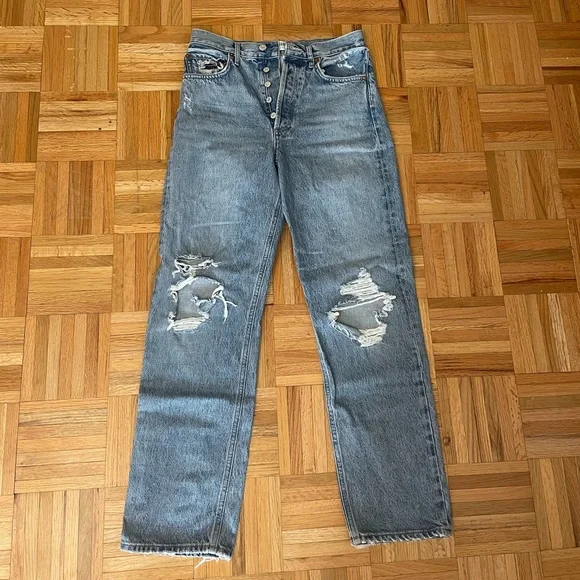 Agolde mid-rise straight leg jeans - Picture 3 of 4
